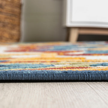 Flora Abstract Bold Mandala High-low Indoor/outdoor Area Rug